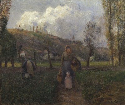 The Return from the Fields by Camille Jacob Pissarro